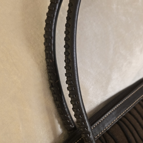 Donald J. Pliner Brown Pleated Shoulder Bag - Picture 8 of 13